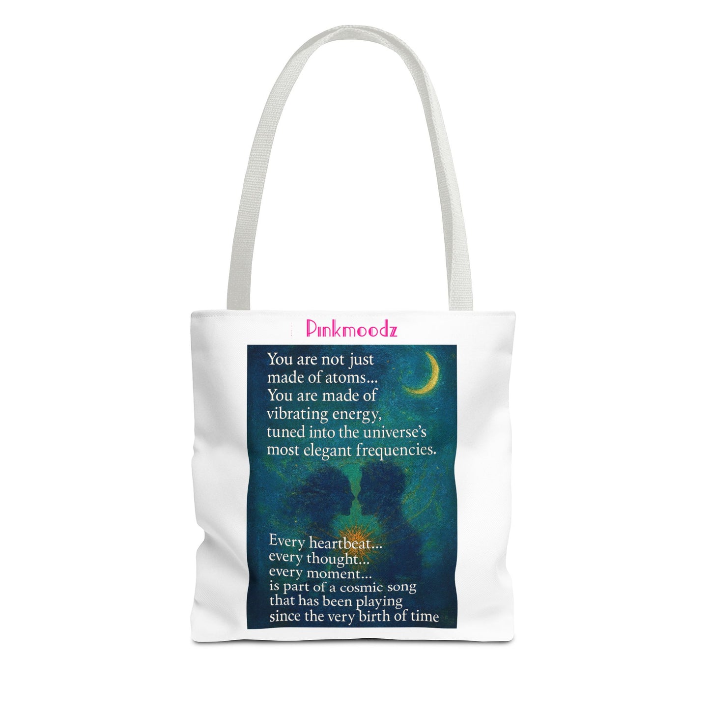 Cosmic Energy Tote Bag | Art Print Bag, Inspirational Gift, Eco-Friendly Reusable Tote, Affirmation Bag, Unique Shopping Tote