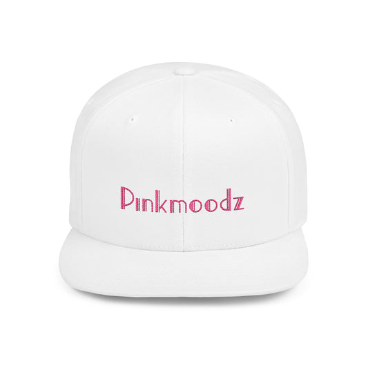 Pink Moodz Flat Bill Snapback Hat - Trendy Adjustable Cap for Fashion Lovers