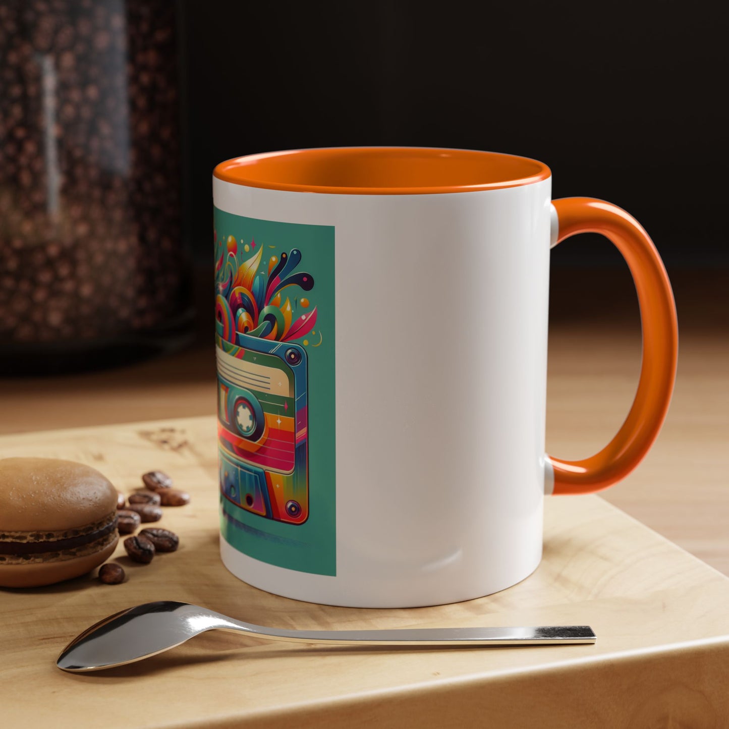 Retro Vibrant Coffee Mug - 11oz & 15oz - Perfect Gift for Music Lovers & Nostalgia Fans